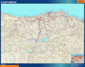 Mapa de Cantabria plastificado