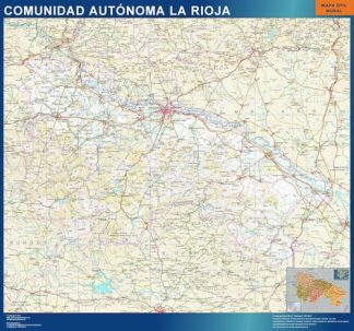 Mapa de La Rioja plastificado