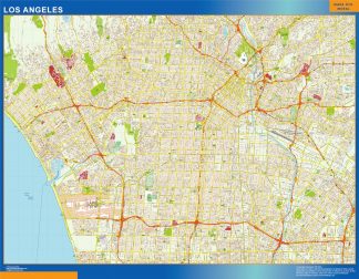 Mapa de Los Angeles plastificado