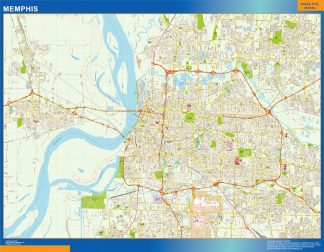 Mapa de Memphis plastificado