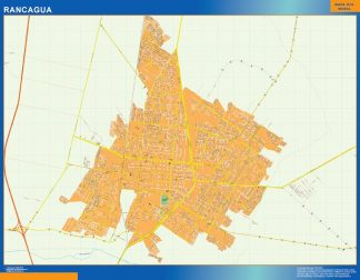Mapa de Rancagua en Chile plastificado