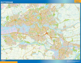 Mapa de Rotterdam plastificado