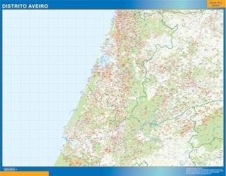 Mapa distrito Aveiro plastificado