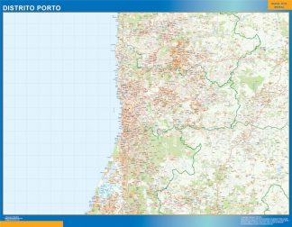 Mapa distrito Porto plastificado