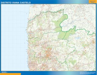 Mapa distrito Viana Castelo plastificado