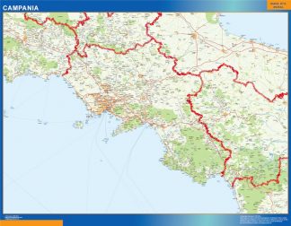 Mapa región Campania plastificado