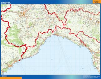Mapa región Liguria plastificado