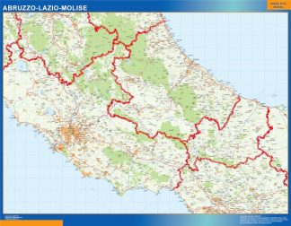 Mapa región Molise plastificado