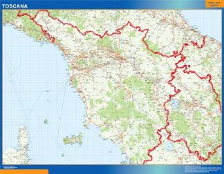 Mapa región Toscana plastificado