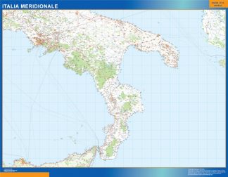 Mapa sur Italia carreteras plastificado