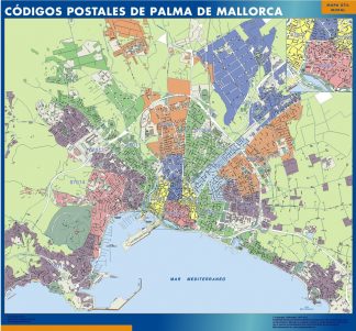 Palma de Mallorca códigos postales plastificado