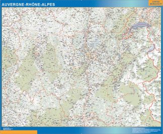Region Auvergne-Rhone-Alpes plastificado