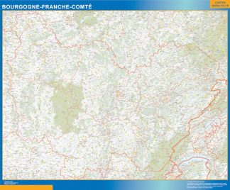 Region Bourgogne Franche Comte plastificado