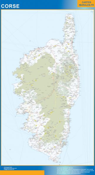 Region Corse plastificado