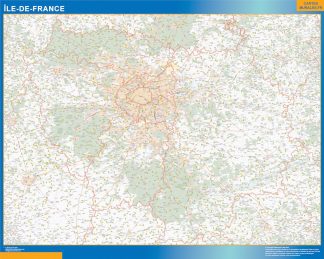 Region Ile de France plastificado