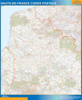 Región Hauts de France codigos postales plastificado