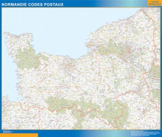 Región Normandie codigos postales plastificado