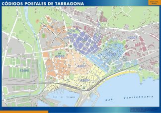 Tarragona códigos postales plastificado