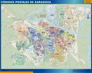 Zaragoza códigos postales plastificado