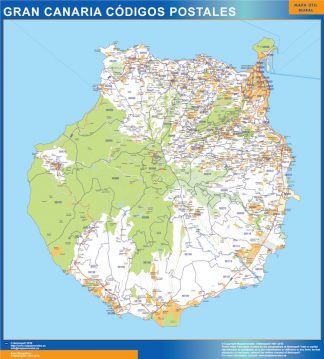 isla Gran Canaria códigos postales plastificado